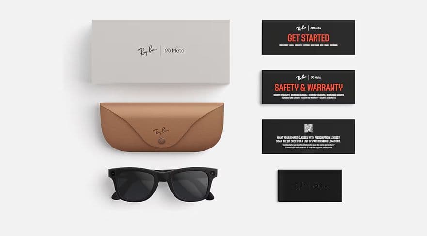 benda benda dalam box meta rayban gen 2